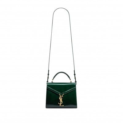 YSL CASSANDRA MINI TOP HANDLE BAG IN PATENT LEATHER 623930AAEF93856 (20*16*7.5cm)